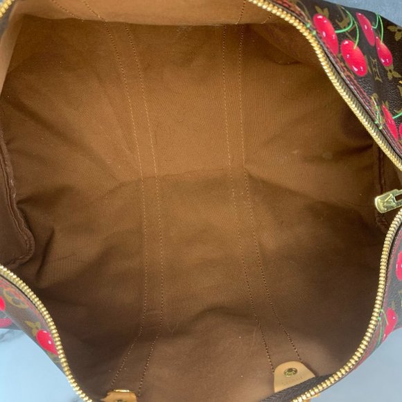 βSOLDβ π Louis Vuitton Cherry Keepall 45 Cerises Weekend Monogram bag Murakami - Picture 6 of 16